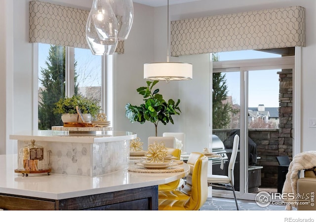 dining room featuring plenty of natural light