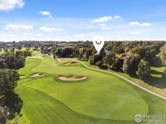surrounding community with golf course view