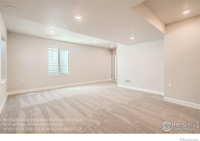 2387 Bristol St, Superior, CO 80027 - basement with carpet floors, recessed lighting, and baseboards