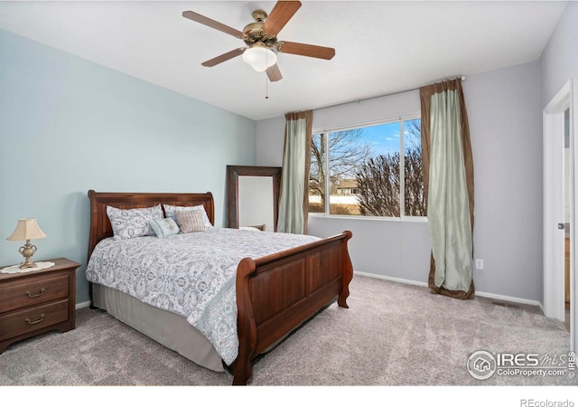 2747 Dafina Dr, Loveland, CO 80537 - bedroom with baseboards, carpet flooring, and ceiling fan