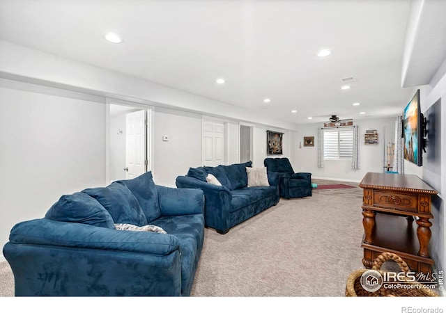 2747 Dafina Dr, Loveland, CO 80537 - living room featuring carpet and recessed lighting