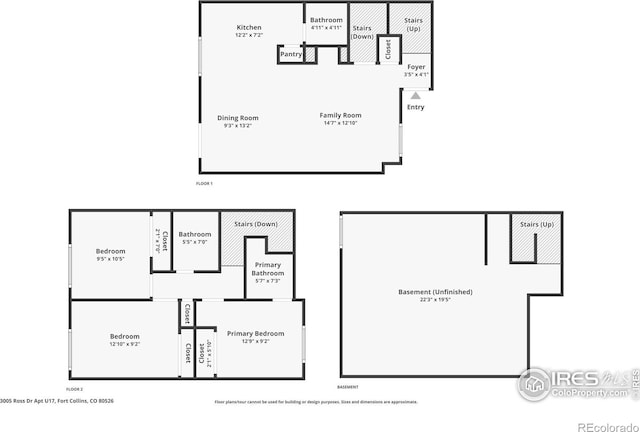 3005 Ross Dr Unit U17, Fort Collins, CO 80526 - view of floor plan / room layout