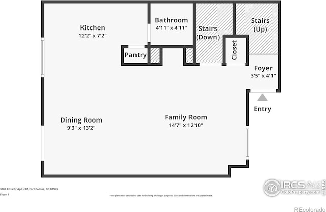 3005 Ross Dr Unit U17, Fort Collins, CO 80526 - view of room layout