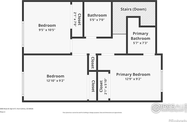 3005 Ross Dr Unit U17, Fort Collins, CO 80526 - view of floor plan / room layout