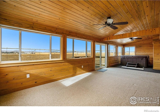 7889 Antelope Ct, Wellington, CO 80549 - unfurnished sunroom with a hot tub