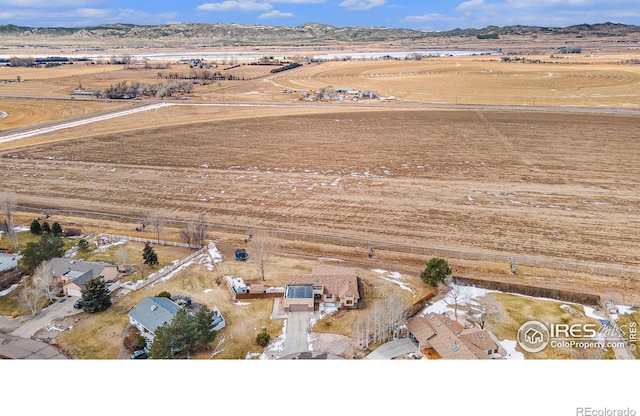 7889 Antelope Ct, Wellington, CO 80549 - drone / aerial view featuring a mountain view