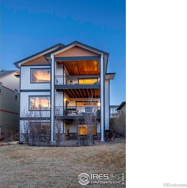 413 E Elm St, Lafayette, CO 80026 - back of property featuring a balcony
