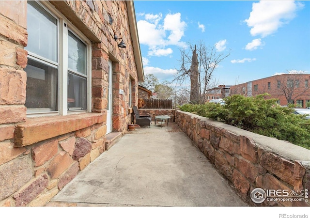 view of patio / terrace with fence
