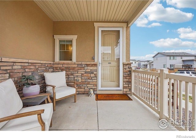 17995 E 107th Pl, Commerce City, CO 80022 - property entrance with stone siding and stucco siding