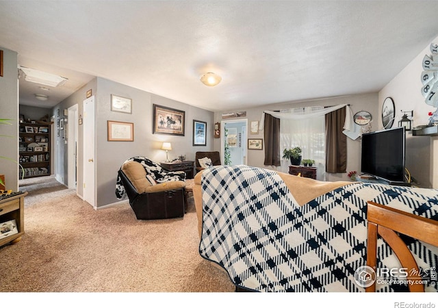 bedroom featuring carpet flooring