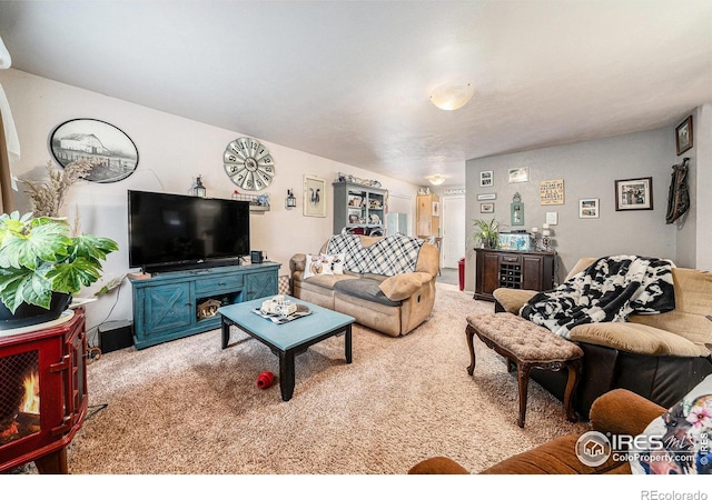 view of carpeted living room