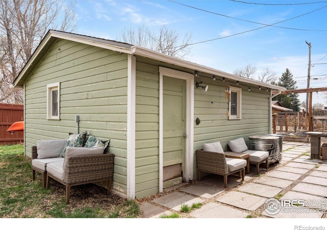 117 Welch Ave, Berthoud, CO 80513 - rear view of property with a patio area