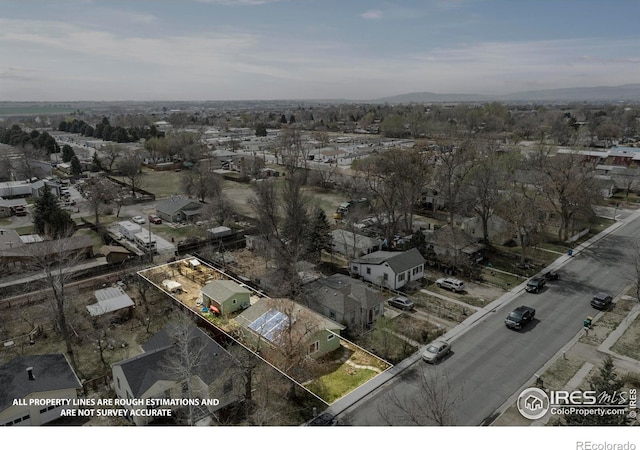 117 Welch Ave, Berthoud, CO 80513 - aerial view of residential area with property boundaries highlighted