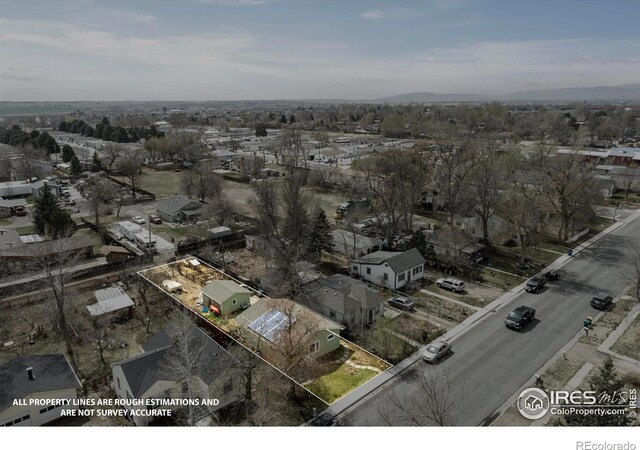117 Welch Ave, Berthoud, CO 80513 - aerial view of residential area with property boundaries highlighted