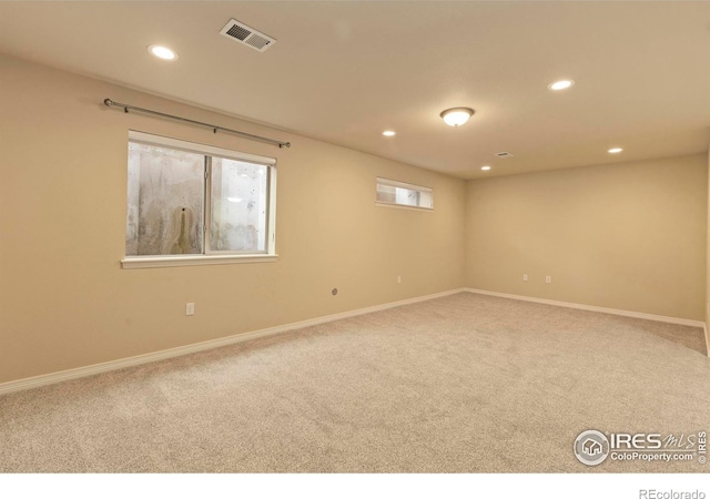 1827 Prairie Ridge Dr, Fort Collins, CO 80526 - carpeted empty room with baseboards, visible vents, and recessed lighting