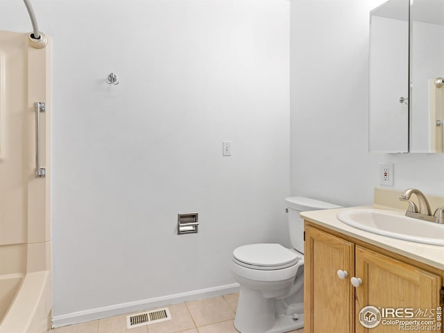 1010 S Saint Vrain Ave S, Estes Park, CO 80517 - bathroom featuring tile patterned flooring, vanity, and toilet