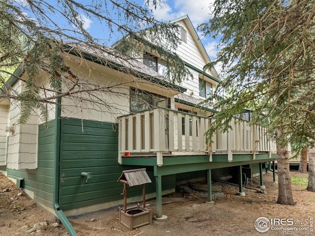1010 S Saint Vrain Ave S, Estes Park, CO 80517 - rear view of property with a wooden deck