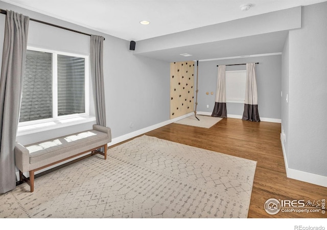 501 W Linden St, Louisville, CO 80027 - unfurnished room featuring baseboards, wood finished floors, and recessed lighting