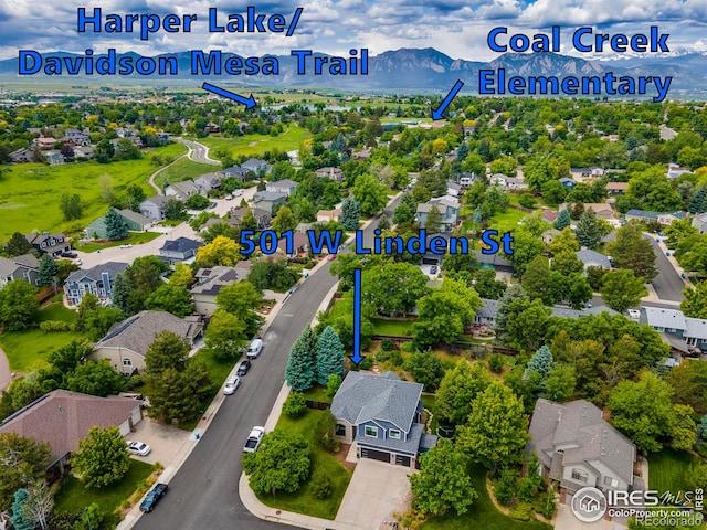 501 W Linden St, Louisville, CO 80027 - birds eye view of property featuring a residential view