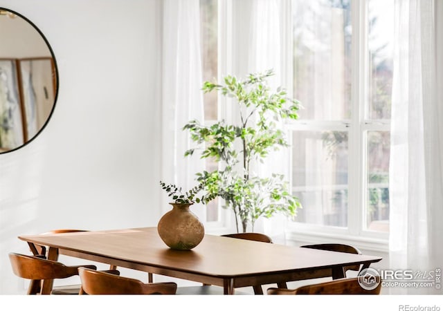 view of dining space