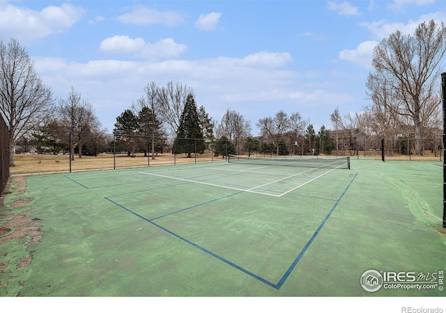 4501 E Boardwalk Dr Unit A9, Fort Collins, CO 80525 - view of tennis court featuring community basketball court and fence