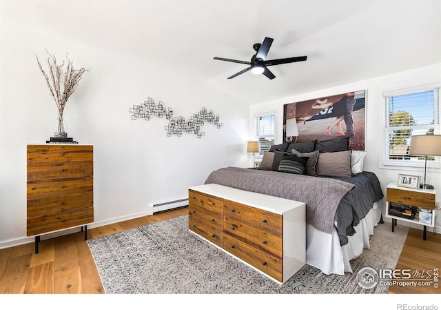 2017 Harmony Dr, Fort Collins, CO 80525 - bedroom with wood finished floors, multiple windows, and baseboard heating