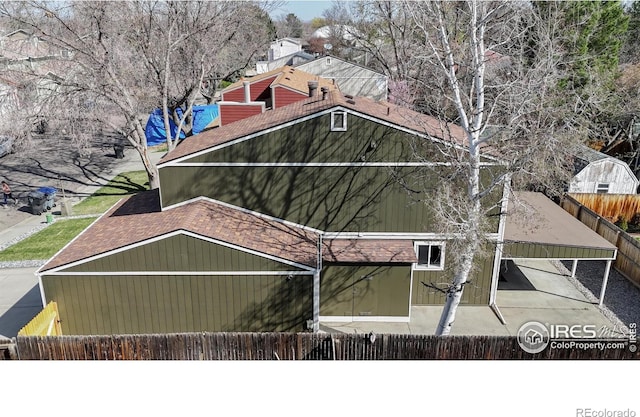 exterior space featuring fence