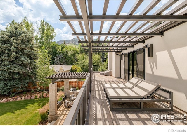 706 Juniper Ave, Boulder, CO 80304 - deck with a pergola
