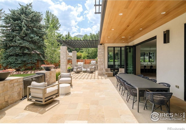 706 Juniper Ave, Boulder, CO 80304 - view of patio featuring a pergola