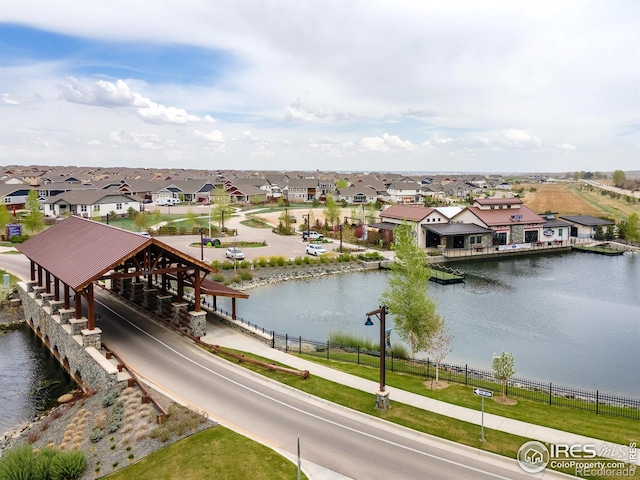 2113 Day Spring Dr, Windsor, CO 80550 - aerial perspective of suburban area featuring a nearby body of water