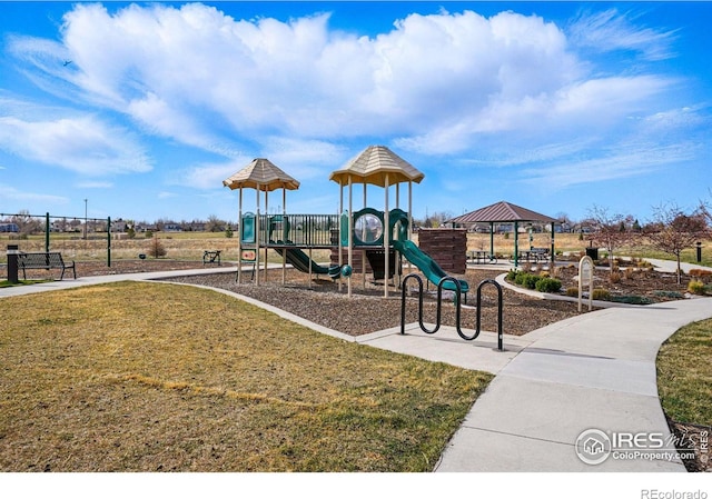 1365 Shale Dr, Erie, CO 80516 - community play area featuring a lawn and a gazebo