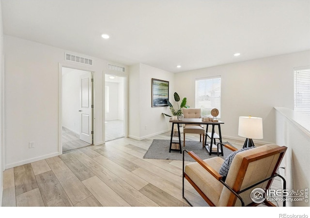 1365 Shale Dr, Erie, CO 80516 - home office featuring light wood-style floors and recessed lighting