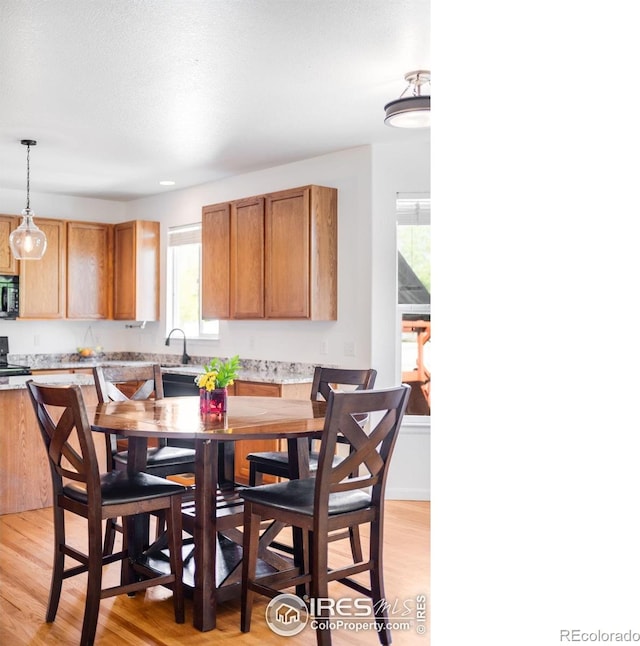 dining room featuring light wood-style flooring