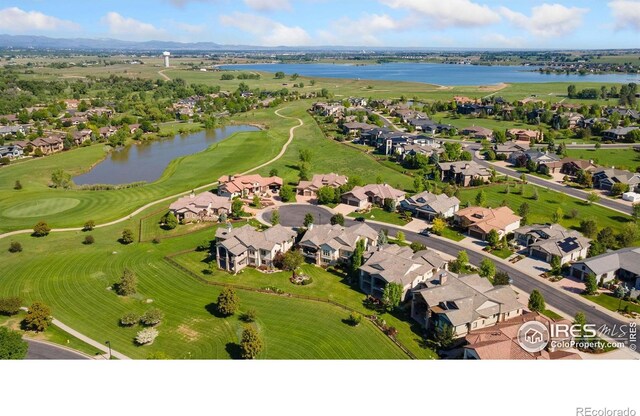 6701 Clovis Ct, Timnath, CO 80547 - aerial view of residential area featuring a large body of water and a golf course