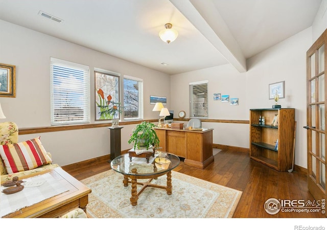 6701 Clovis Ct, Timnath, CO 80547 - office space with wood-type flooring and baseboards