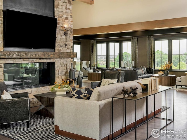 6701 Clovis Ct, Timnath, CO 80547 - living room with a fireplace