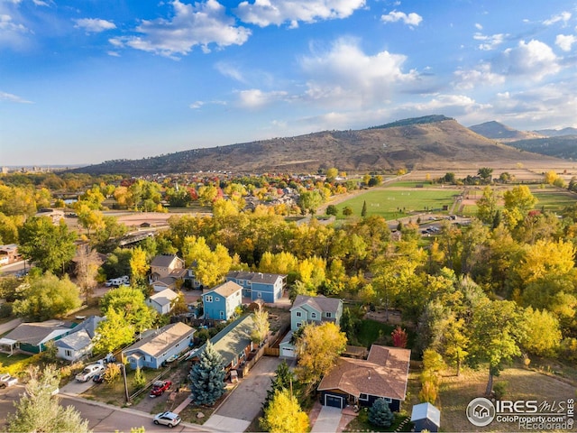 217 Park St, Lyons, CO 80540 - bird's eye view of a mountainous background