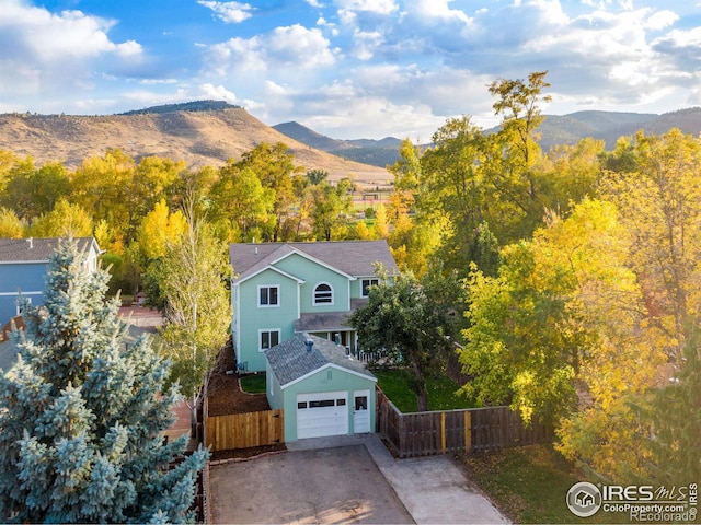 217 Park St, Lyons, CO 80540 - view from above of property featuring mountains