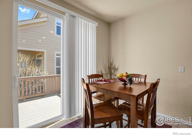 view of dining space