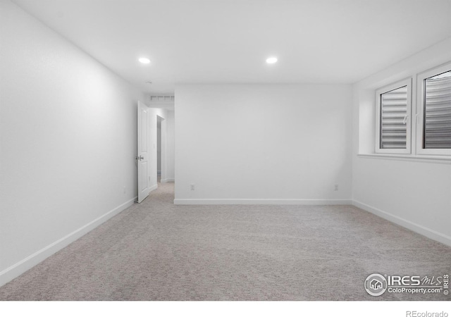 545 S Harrison Ln, Denver, CO 80209 - carpeted spare room with recessed lighting, baseboards, and visible vents