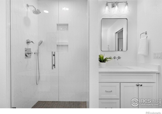 545 S Harrison Ln, Denver, CO 80209 - full bathroom with vanity and walk in shower