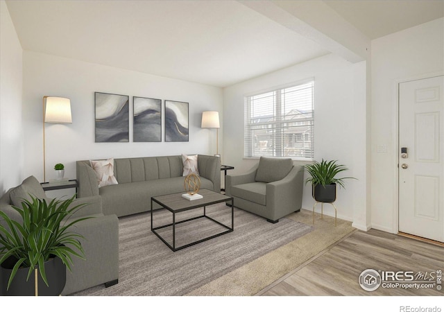 9283 Sedalia St, Commerce City, CO 80022 - living area with wood finished floors and baseboards