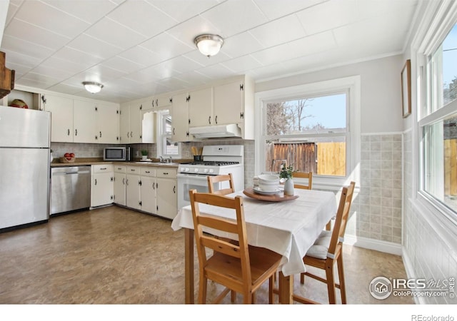 800 W 10th St, Loveland, CO 80537 - kitchen featuring appliances with stainless steel finishes, plenty of natural light, and under cabinet range hood