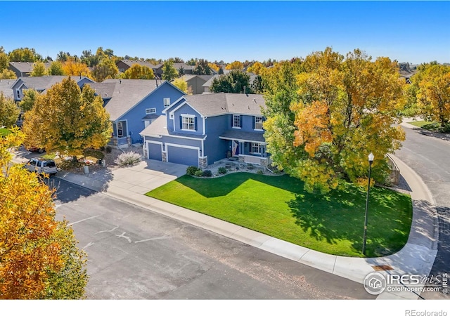 bird's eye view featuring a residential view