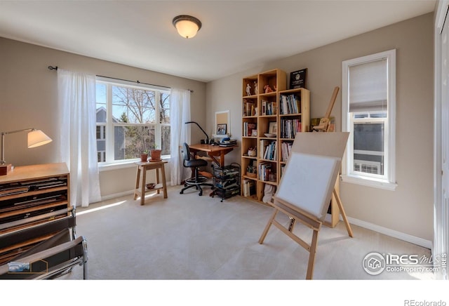 4921 Fountain St, Boulder, CO 80304 - home office with carpet and baseboards