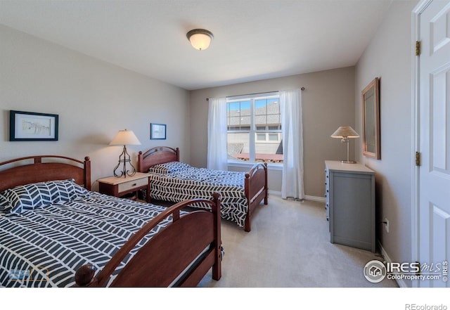 4921 Fountain St, Boulder, CO 80304 - bedroom featuring light carpet and baseboards