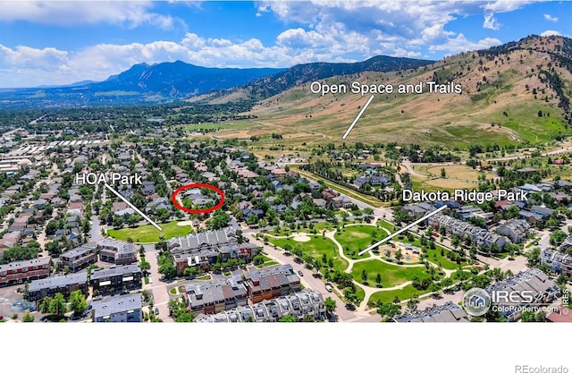 4921 Fountain St, Boulder, CO 80304 - drone / aerial view of a mountainous background