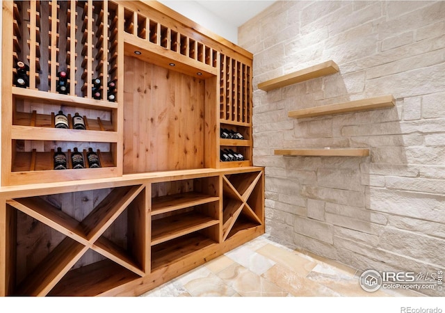 view of wine room