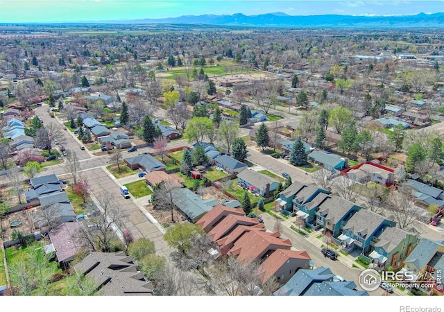 835 Kane Dr Unit 25, Longmont, CO 80501 - aerial view with a mountain view and a residential view