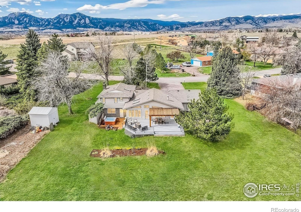 5855 Rustic Knolls Dr, Boulder, CO 80301 - view from above of property with mountains